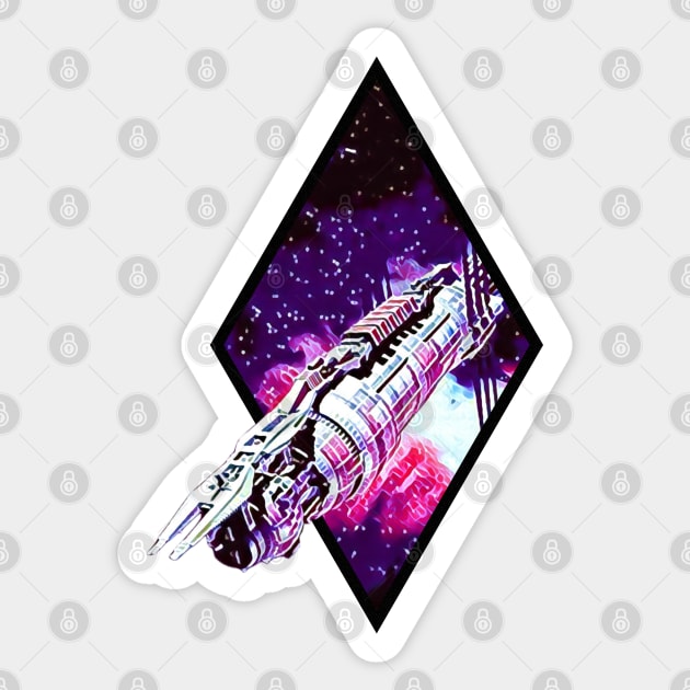 B5 - Last Best Hope for Peace - Space Station - White - Sci-Fi Sticker by Fenay-Designs